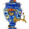 Набор самовар электрический 3 литра с художественной росписью "Кружево" с чайным сервизом и подносом, арт. 120318с
