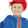 Детская косоворотка для мальчика хлопковая синяя на возраст 1-6 лет