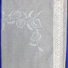 Скатерть «Березка» прямоугольная серая со светлым кружевом и кружевной вышивкой арт. 11ст-326, 180х150