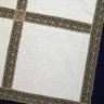 Скатерть «Березка» светло-серая прямоугольная с темной кружевной вышивкой арт. 11ст-326, 180х150