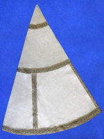 Скатерть круглая темно-серая с темным кружевом и кружевной вышивкой арт. 6с-643, d-175