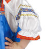 Русский народный костюм "Василиса" детский атласный синий сарафан и блузка 1-6 лет