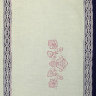 Скатерть прямоугольная цвет топленого молока с фиолетовой вышивкой и кружевом арт. 1С-968, 230х150