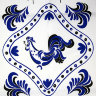 Полотенце "Петух", синее без кружева, 45х75, Артель